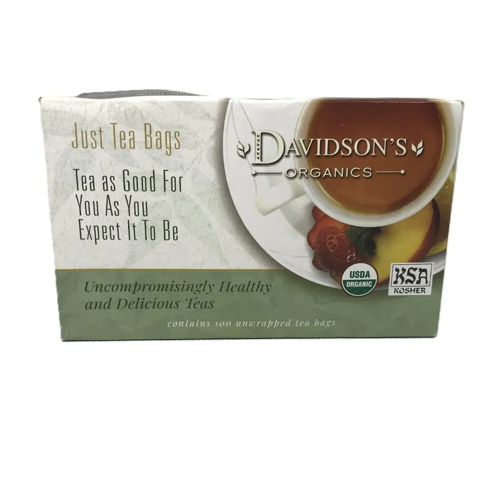 Davidson's Organics Tea Guayusa Energy Kosher Tea Bags, 100 Count
